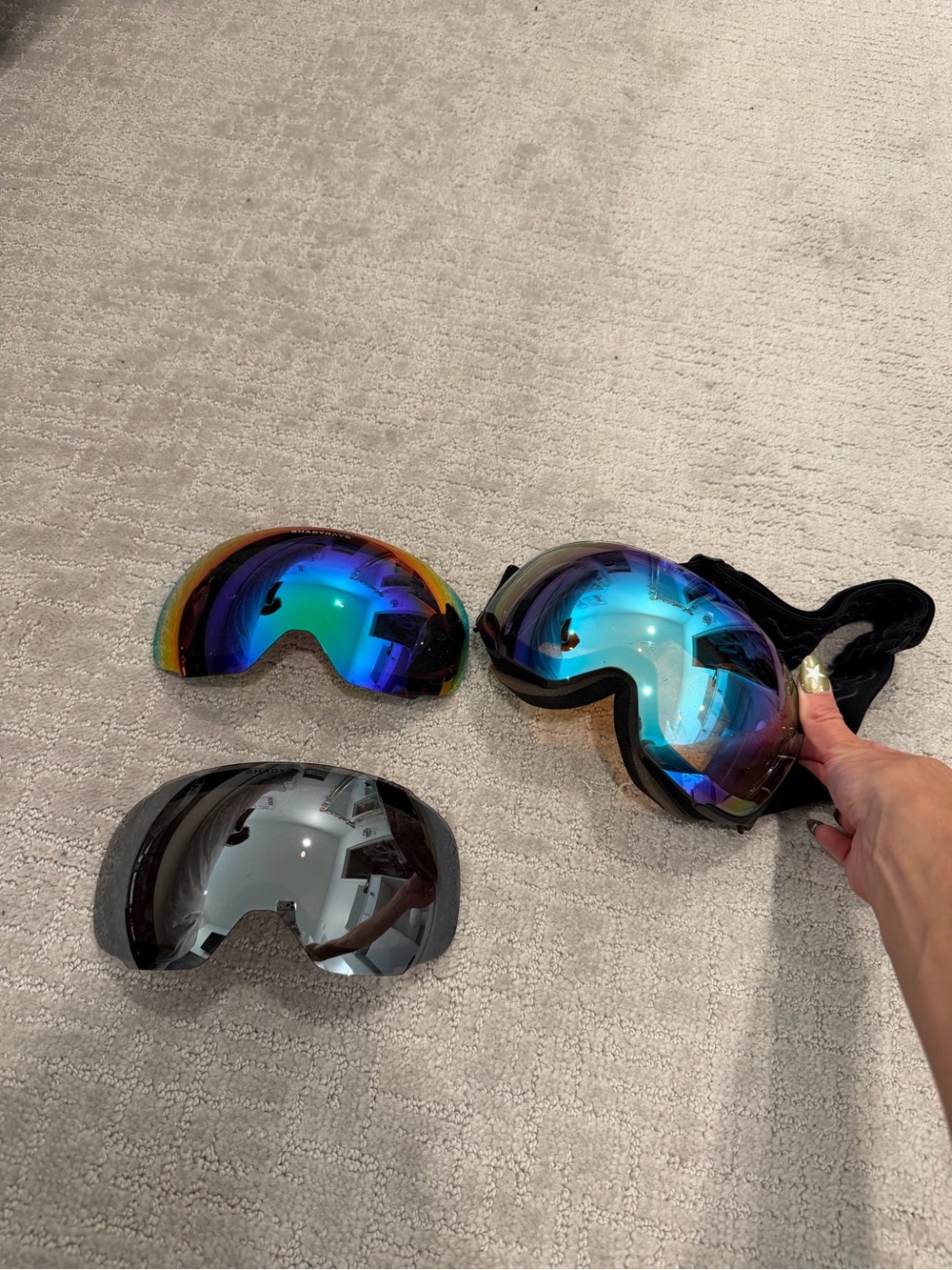 Shady Rays Blue Mirrored Lenses Ski/Snowboard Goggles